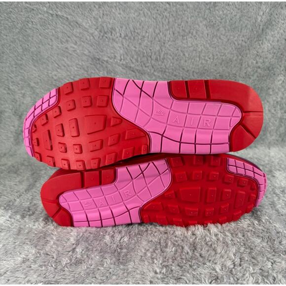 Nike Air Max 1 Premium Men's Sneakers Pink Red Size 13 Valentine's Rare - Picture 8 of 9